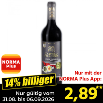 Nur gültig vom 31.08. bis 06.09.2026 und nur mit der NORMA Pluss App 14% billiger: 2,89