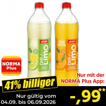 Nur gültig vom 04.09. bis 06.09.2026 und nur mit der NORMA Pluss App 41% billiger: &ndash;,99