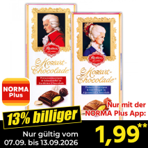 Nur gültig vom 07.09. bis 13.09.2026 und nur mit der NORMA Pluss App 13% billiger: 1,99