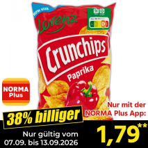 Nur gültig vom 07.09. bis 13.09.2026 und nur mit der NORMA Pluss App 38% billiger: 1,79