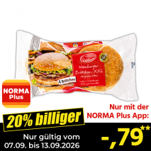 Nur gültig vom 07.09. bis 13.09.2026 und nur mit der NORMA Pluss App 20% billiger: &ndash;,79