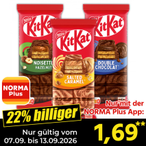 Nur gültig vom 07.09. bis 13.09.2026 und nur mit der NORMA Pluss App 22% billiger: 1,69