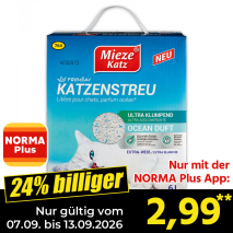 Nur gültig vom 07.09. bis 13.09.2026 und nur mit der NORMA Pluss App 24% billiger: 2,99