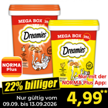 Nur gültig vom 09.09. bis 13.09.2026 und nur mit der NORMA Pluss App 22% billiger: 4,99