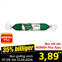 Nur gültig vom 07.09. bis 13.09.2026 und nur mit der NORMA Pluss App 35% billiger: 3,89