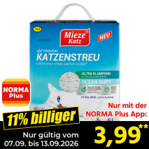 Nur gültig vom 07.09. bis 13.09.2026 und nur mit der NORMA Pluss App 11% billiger: 3,99