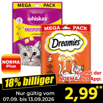 Nur gültig vom 07.09. bis 13.09.2026 und nur mit der NORMA Pluss App 18% billiger: 2,99