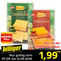 Nur gültig vom 07.09. bis 13.09.2026 und nur mit der NORMA Pluss App billiger: 1,99