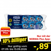 Nur gültig vom 07.09. bis 13.09.2026 und nur mit der NORMA Pluss App 10% billiger: &ndash;,89