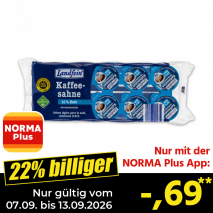 Nur gültig vom 07.09. bis 13.09.2026 und nur mit der NORMA Pluss App 22% billiger: –,69
