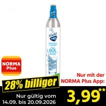 Nur gültig vom 14.09. bis 20.09.2026 und nur mit der NORMA Pluss App 28% billiger: 3,99