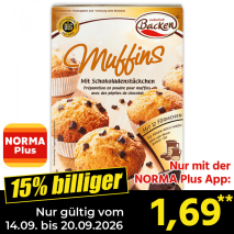 Nur gültig vom 14.09. bis 20.09.2026 und nur mit der NORMA Pluss App 15% billiger: 1,69