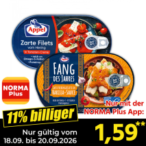 Nur gültig vom 18.09. bis 20.09.2026 und nur mit der NORMA Pluss App 11% billiger: 1,59