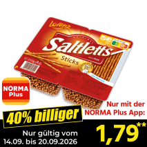 Nur gültig vom 14.09. bis 20.09.2026 und nur mit der NORMA Pluss App 40% billiger: 1,79