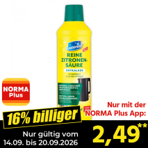 Nur gültig vom 14.09. bis 20.09.2026 und nur mit der NORMA Pluss App 16% billiger: 2,49