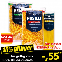 Nur gültig vom 14.09. bis 20.09.2026 und nur mit der NORMA Pluss App 15% billiger: &ndash;,55