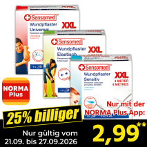 Nur gültig vom 21.09. bis 27.09.2026 und nur mit der NORMA Pluss App 25% billiger: 2,99