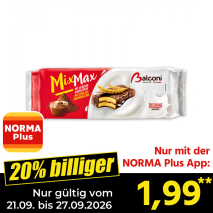 Nur gültig vom 21.09. bis 27.09.2026 und nur mit der NORMA Pluss App 20% billiger: 1,99