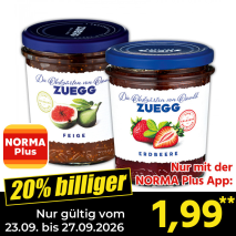 Nur gültig vom 23.09. bis 27.09.2026 und nur mit der NORMA Pluss App 20% billiger: 1,99