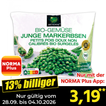 Nur gültig vom 28.09. bis 04.10.2026 und nur mit der NORMA Pluss App 13% billiger: 3,19