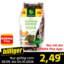 Nur gültig vom 28.09. bis 04.10.2026 und nur mit der NORMA Pluss App billiger: 2,49