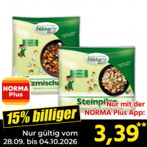 Nur gültig vom 28.09. bis 04.10.2026 und nur mit der NORMA Pluss App 15% billiger: 3,39