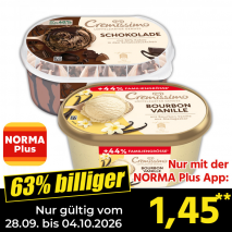 Nur gültig vom 28.09. bis 04.10.2026 und nur mit der NORMA Pluss App 63% billiger: 1,45