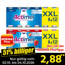 Nur gültig vom 02.10. bis 04.10.2026 und nur mit der NORMA Pluss App 51% billiger: 2,88