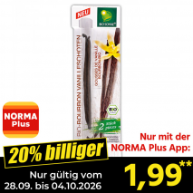 Nur gültig vom 28.09. bis 04.10.2026 und nur mit der NORMA Pluss App 20% billiger: 1,99