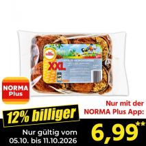 Nur gültig vom 05.10. bis 11.10.2026 und nur mit der NORMA Pluss App 12% billiger: 6,99