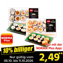 Nur gültig vom 05.10. bis 11.10.2026 und nur mit der NORMA Pluss App 10% billiger: 2,49