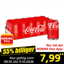 Nur gültig vom 09.10. bis 11.10.2026 und nur mit der NORMA Pluss App 55% billiger: 7,99