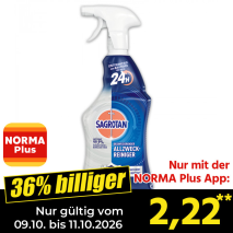 Nur gültig vom 09.10. bis 11.10.2026 und nur mit der NORMA Pluss App 36% billiger: 2,22