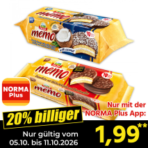 Nur gültig vom 05.10. bis 11.10.2026 und nur mit der NORMA Pluss App 20% billiger: 1,99