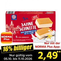 Nur gültig vom 05.10. bis 11.10.2026 und nur mit der NORMA Pluss App 16% billiger: 2,49