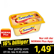 Nur gültig vom 07.10. bis 11.10.2026 und nur mit der NORMA Pluss App 16% billiger: 1,49