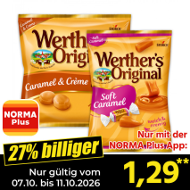 Nur gültig vom 07.10. bis 11.10.2026 und nur mit der NORMA Pluss App 27% billiger: 1,29
