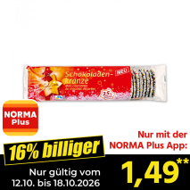 Nur gültig vom 12.10. bis 18.10.2026 und nur mit der NORMA Pluss App 16% billiger: 1,49