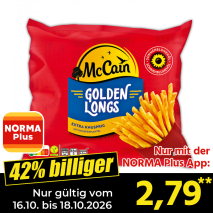 Nur gültig vom 16.10. bis 18.10.2026 und nur mit der NORMA Pluss App 42% billiger: 2,79