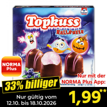Nur gültig vom 12.10. bis 18.10.2026 und nur mit der NORMA Pluss App 33% billiger: 1,99