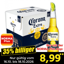 Nur gültig vom 16.10. bis 18.10.2026 und nur mit der NORMA Pluss App 35% billiger: 8,99