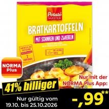 Nur gültig vom 19.10. bis 25.10.2026 und nur mit der NORMA Pluss App 41% billiger: &ndash;,99