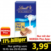 Nur gültig vom 19.10. bis 25.10.2026 und nur mit der NORMA Pluss App 11% billiger: 3,99