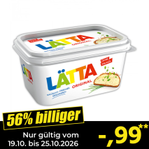 Nur gültig vom 19.10. bis 25.10.2026 und nur mit der NORMA Pluss App 56% billiger: –,99