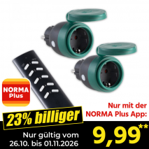 Nur gültig vom 26.10. bis 01.11.2026 und nur mit der NORMA Pluss App 23% billiger: 9,99