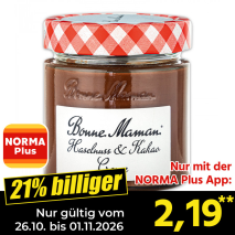 Nur gültig vom 26.10. bis 01.11.2026 und nur mit der NORMA Pluss App 21% billiger: 2,19