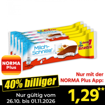 Nur gültig vom 26.10. bis 01.11.2026 und nur mit der NORMA Pluss App 40% billiger: 1,29