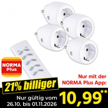 Nur gültig vom 26.10. bis 01.11.2026 und nur mit der NORMA Pluss App 21% billiger: 10,99