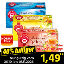 Nur gültig vom 26.10. bis 01.11.2026 und nur mit der NORMA Pluss App 40% billiger: 1,49
