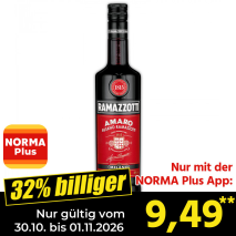 Nur gültig vom 29.10. bis 01.11.2026 und nur mit der NORMA Pluss App 32% billiger: 9,49